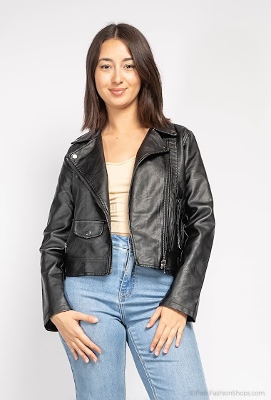 Wholesaler PM Mère & Fille - Fake leather biker jacket