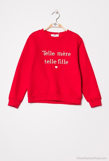 Wholesaler PM Mère & Fille - Sweater with script