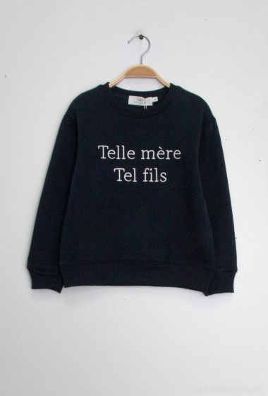 Großhändler PM Mère & Fille - Rundhals-Sweatshirt mit der Aufschrift „Like Mother Like Daughter“.