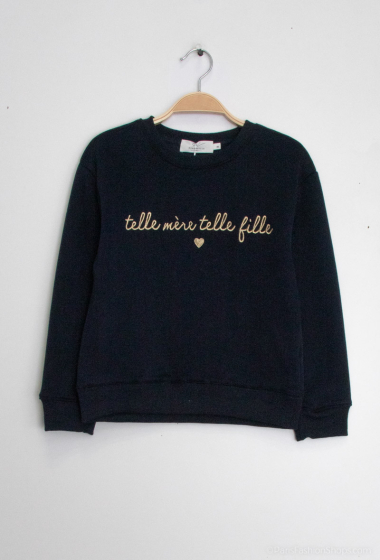 Wholesaler PM Mère & Fille - Round neck sweatshirt with “like mother like daughter” inscription