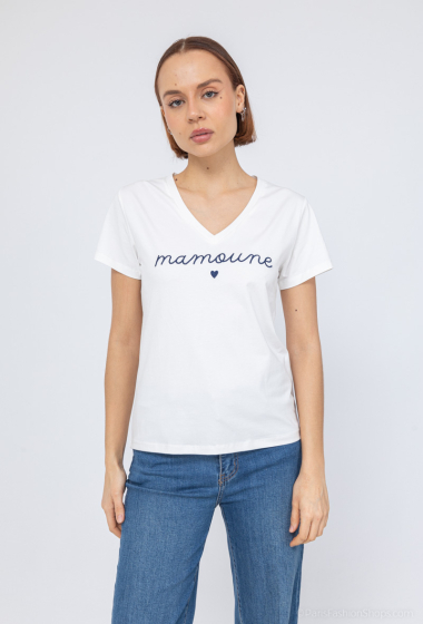 Grossiste PM Mère & Fille - T-shirt à inscription "mamoun"