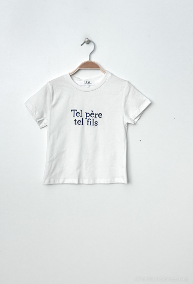 Grossiste PM Mère & Fille - T-shirt à inscription "tel père tel fils"