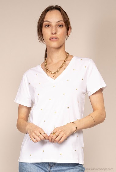 Großhändler PM Mère & Fille - T-shirt with embroidered stars