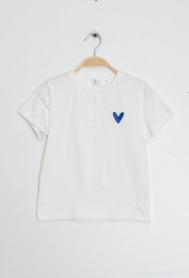 Großhändler PM Mère & Fille - T-Shirt mit Herzstickerei