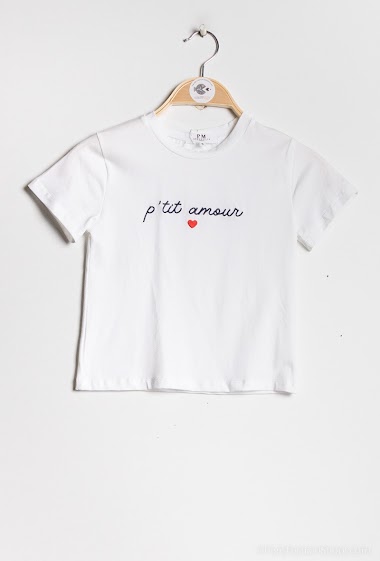Wholesaler PM Mère & Fille - Embroidered cotton t-shirt