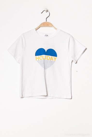 Wholesaler PM Mère & Fille - Printed t-shirt with script