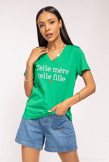 Wholesaler PM Mère & Fille - Embroidered print t-shirt
