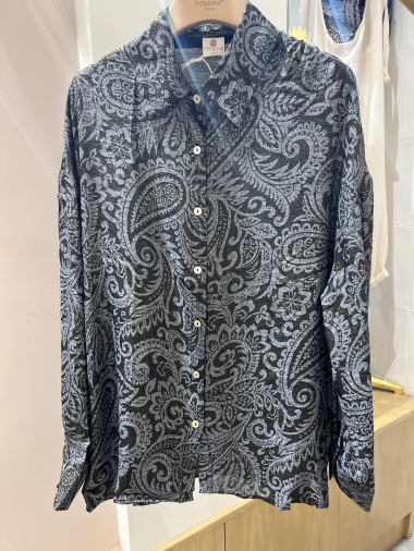 Wholesaler POHÊME - Anouk shirt in a very fluid printed weave