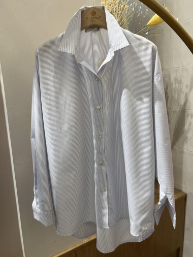 Grossiste POHÊME - chemise en coton avec rayure