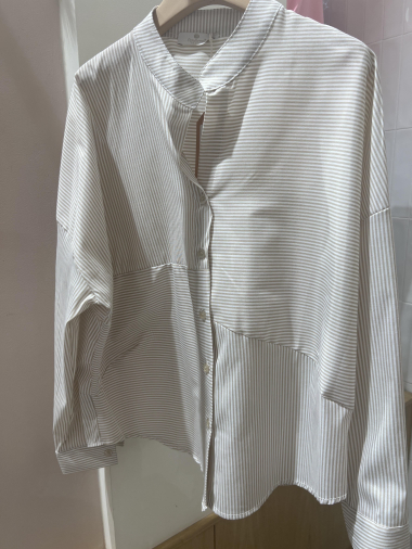 Wholesaler POHÊME - Oversized Nadjisda shirt with divergence stripe