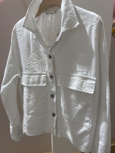 Wholesaler POHÊME - Soana jacket shirt with pocket and lace