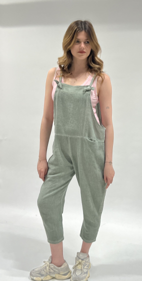 Wholesaler POHÊME - Alicia jumpsuit in a pretty fluid and loose denim fabric