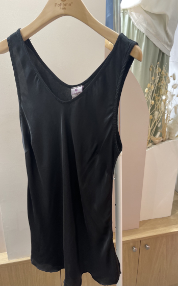 Wholesaler POHÊME - plain tank top in noble and soy material