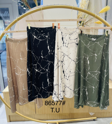 Wholesaler POHÊME - marble pattern printed skirt