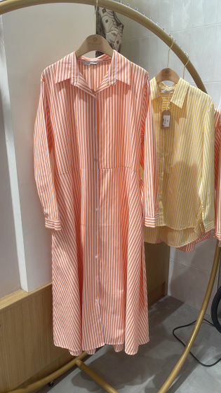 Wholesaler POHÊME - striped shirt dress