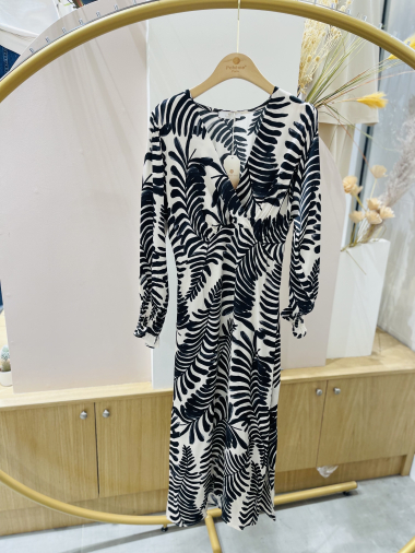 Wholesaler POHÊME - tree leaf print dress