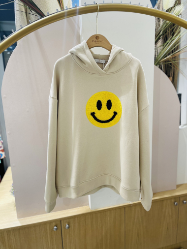 Wholesaler POHÊME - hooded sweatshirt with smiler