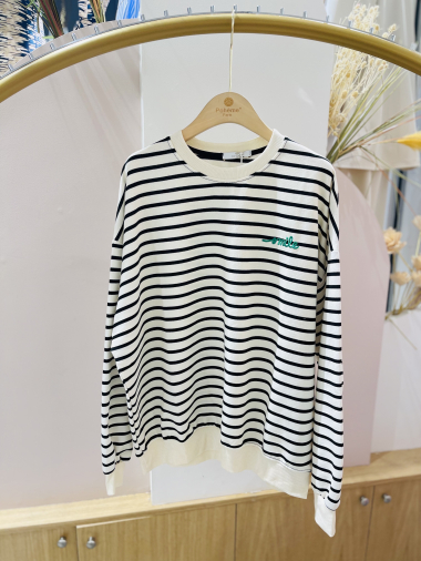 Wholesaler POHÊME - striped sweatshirt in sublime material