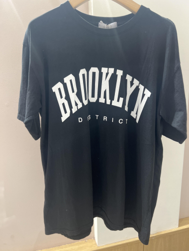 Wholesaler POHÊME - Plain Logane T-Shirt with fun Brooklin chest illustration