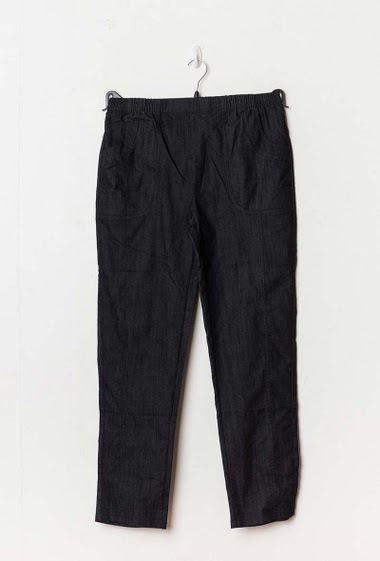 Grossistes Pomelo - Pantalon en jeans à taille élastique