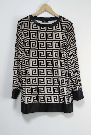 Wholesaler Go Pomelo - Loose-fit sweatshirt with velvet print