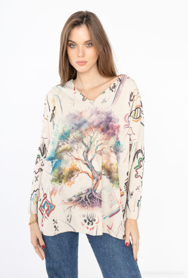 Wholesaler Pomelo - Printed sweater