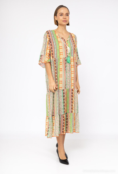 Großhändler Pomelo - ELMO bedrucktes Kleid