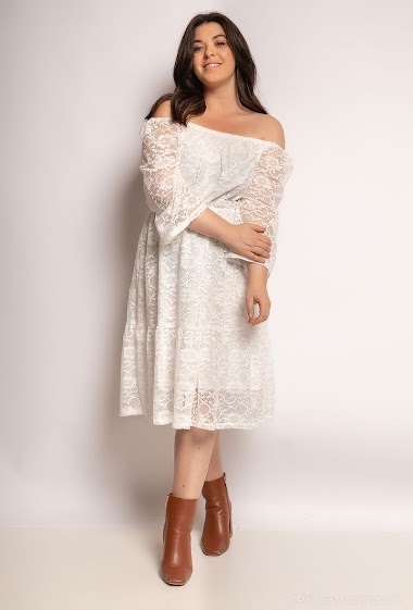 Wholesaler Pomelo - Lace midi dress