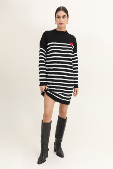 Wholesaler Pomelo - Sailor sweater dress