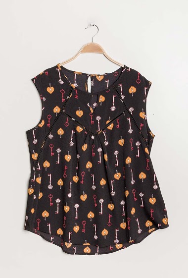 Wholesaler Pomme Rouge Paris - Printed sleeveless top