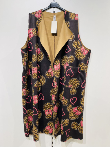 Wholesaler Pomme Rouge Paris - Printed cardigan pattern A (T39201)