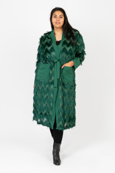 Wholesaler Pomme Rouge Paris - Emerald Textured Vest (C6639)