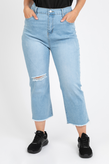 Wholesaler Pomme Rouge Paris - Light blue 7/8 jeans (B6010)