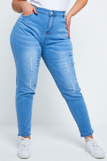 Wholesaler Pomme Rouge Paris - Light blue washed jeans (B6005)