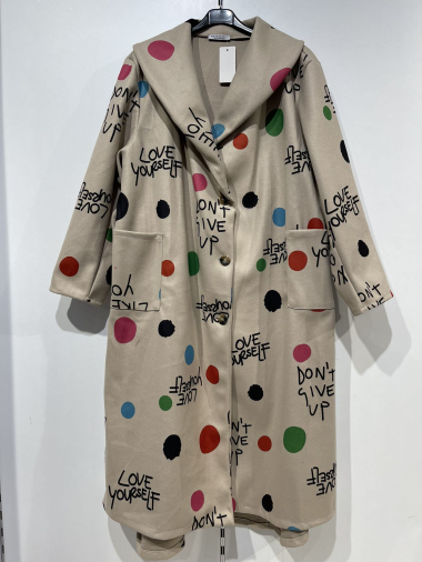 Wholesaler Pomme Rouge Paris - Polka dot pattern coat (T3054)