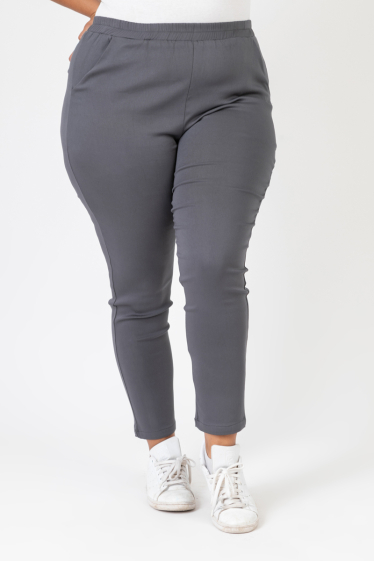Wholesaler Pomme Rouge Paris - Large size gray fleece pants (B257)