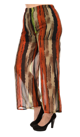 Großhändler Pomme Rouge Paris - Bedruckte Hose in Übergröße (B98)