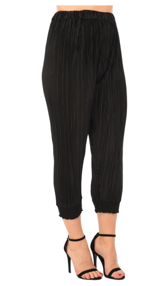 Wholesaler Pomme Rouge Paris - Black pleated pants (B159)