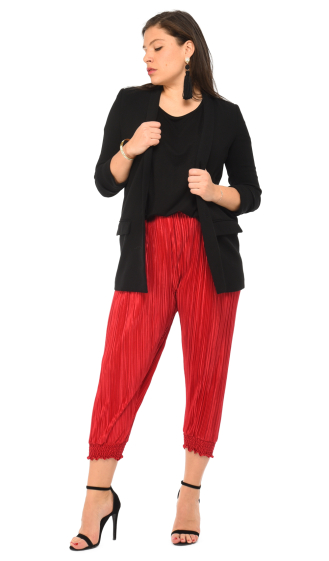 Wholesaler Pomme Rouge Paris - Red pleated pants (B159)