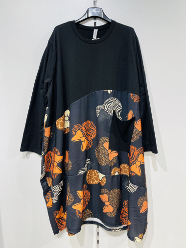 Großhändler Pomme Rouge Paris - Gemustertes Kleid (T39241)