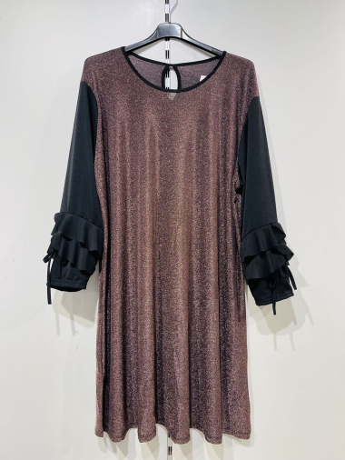 Wholesaler Pomme Rouge Paris - Bronze sequin dress (T3654)