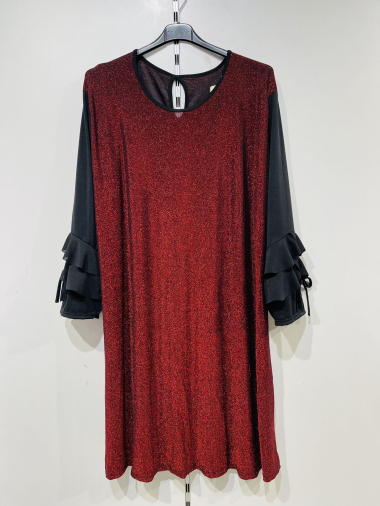 Wholesaler Pomme Rouge Paris - Red Sequin Dress (T3654)