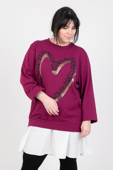 Wholesaler Pomme Rouge Paris - Layered effect shirt dress (T221214)