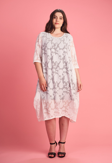 Wholesaler Pomme Rouge Paris - White Lace Dress (A856