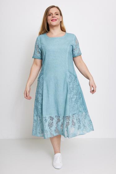 Plus Size Dress, Blue Linen Dress, Plus Size Clothing, Linen Dress