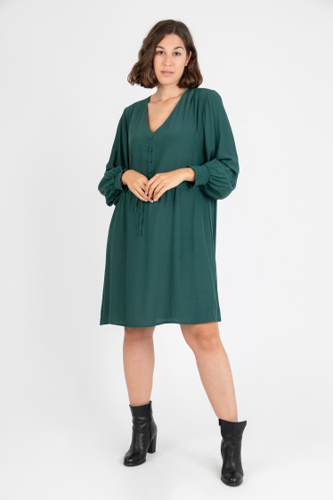 Wholesaler Pomme Rouge Paris - Plus size plain dress (C6526)