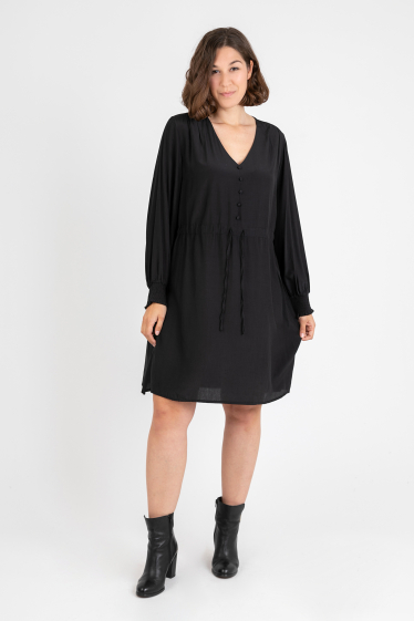 Wholesaler Pomme Rouge Paris - Plus size plain dress (C6526)