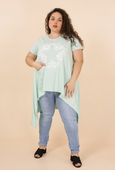 Wholesalers Pomme Rouge - Plus size tunic with star