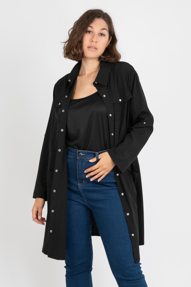 Wholesaler Pomme Rouge Paris - Plain Jacket-Dress (C6525)