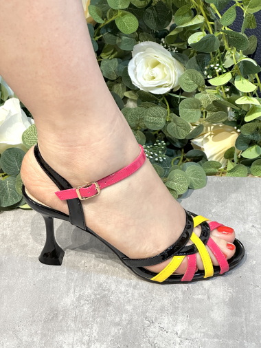 Wholesaler Poti Pati - OR123 Multicolored heeled sandals
